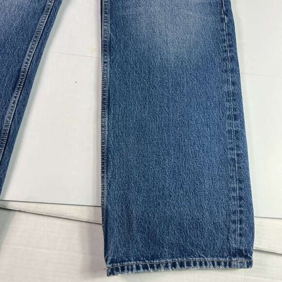 Zara Jeans Women's 31x33* High Rise Wide Leg Blue Faded Cotton Denim Tag 8 - Picture 5 of 16